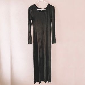 Forever 21 Long Sleeve Side Slit Maxi Dress